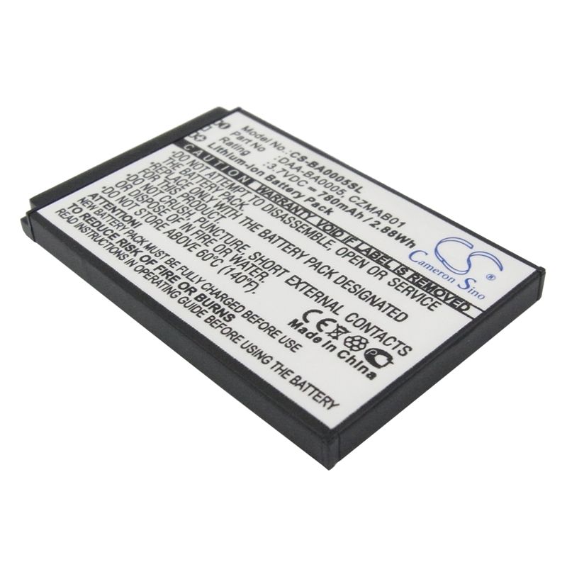 Li-ion Battery Fits Creative, Zen Micro, Zen Micro 4gb, Zen Micro 5gb 3.7v, 780mah Media Player Cameron Sino Technology Limited