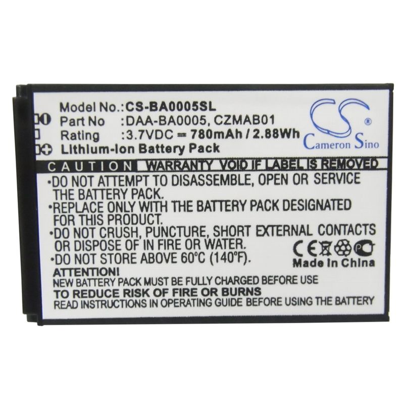 Li-ion Battery Fits Creative, Zen Micro, Zen Micro 4gb, Zen Micro 5gb 3.7v, 780mah Media Player Cameron Sino Technology Limited