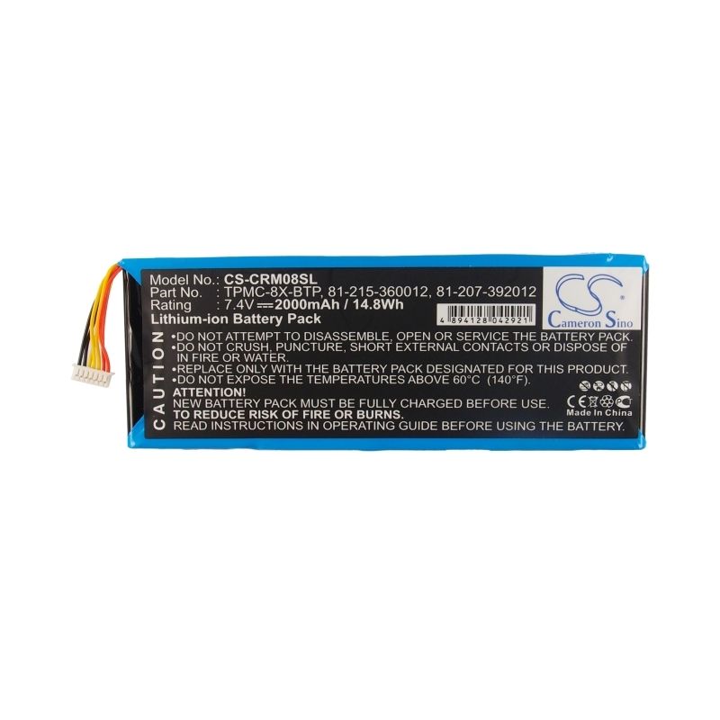 Li-ion Battery Fits Crestron, 6502269, Tpmc-8x, Tpmc-8x Wifi 7.4v, 2000mah Remote Control Cameron Sino Technology Limited