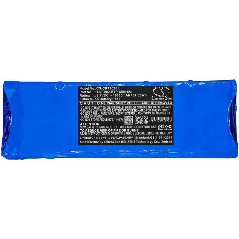 Li-ion Battery fits Crestron, Tst-902 3.7V, 10000mAh Remote Control Cameron Sino Technology Limited