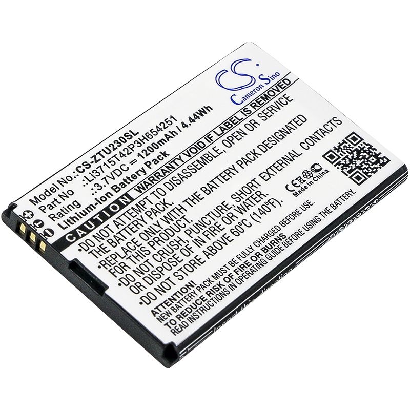 Li-ion Battery Fits Cricket, Groove, X501, Medion 3.7v, 1200mah Hotspot Cameron Sino Technology Limited