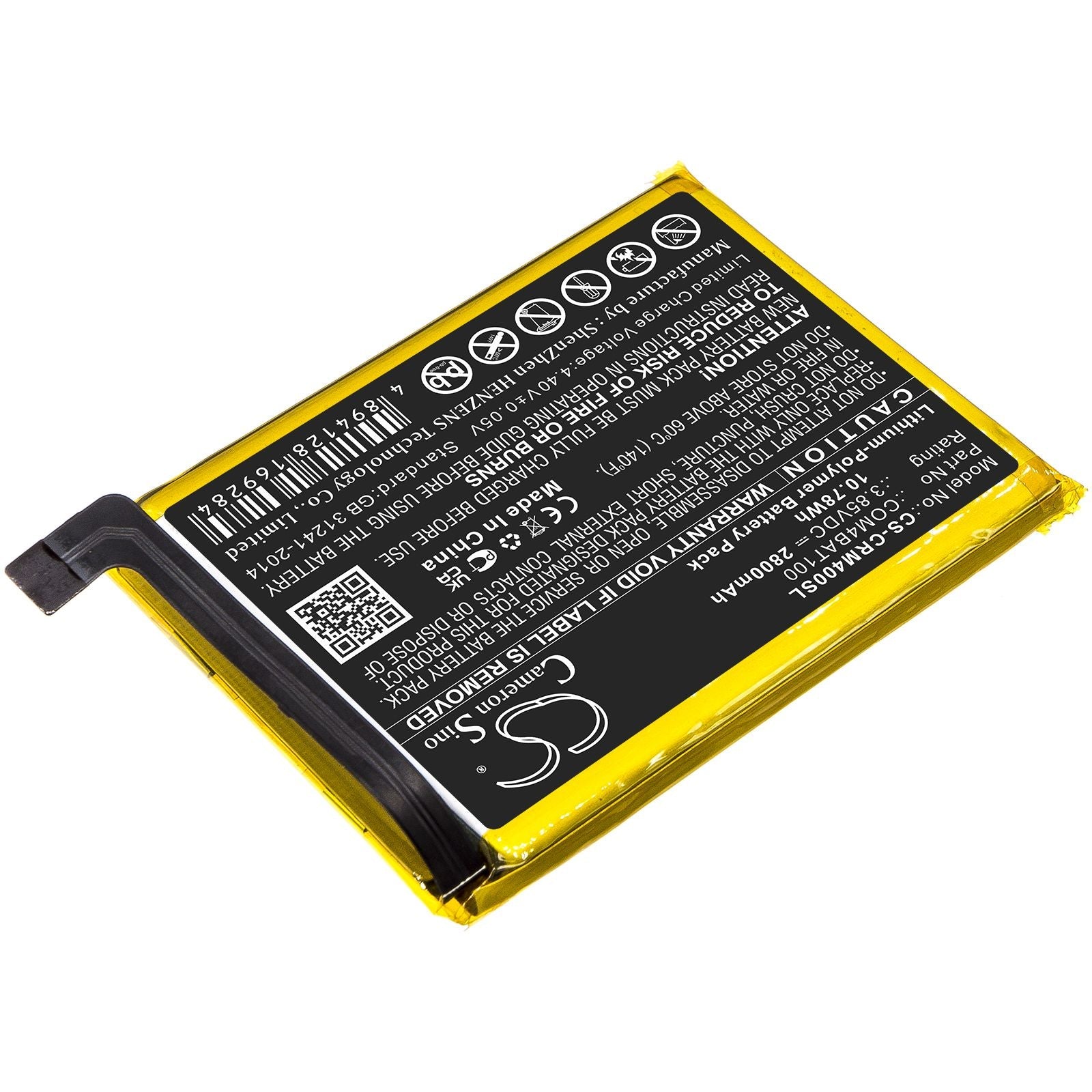 Li-ion Battery fits Crosscall, Core M4, Core M4 Go 3.85V, 2800mAh Mobile & SmartPhone Cameron Sino Technology Limited