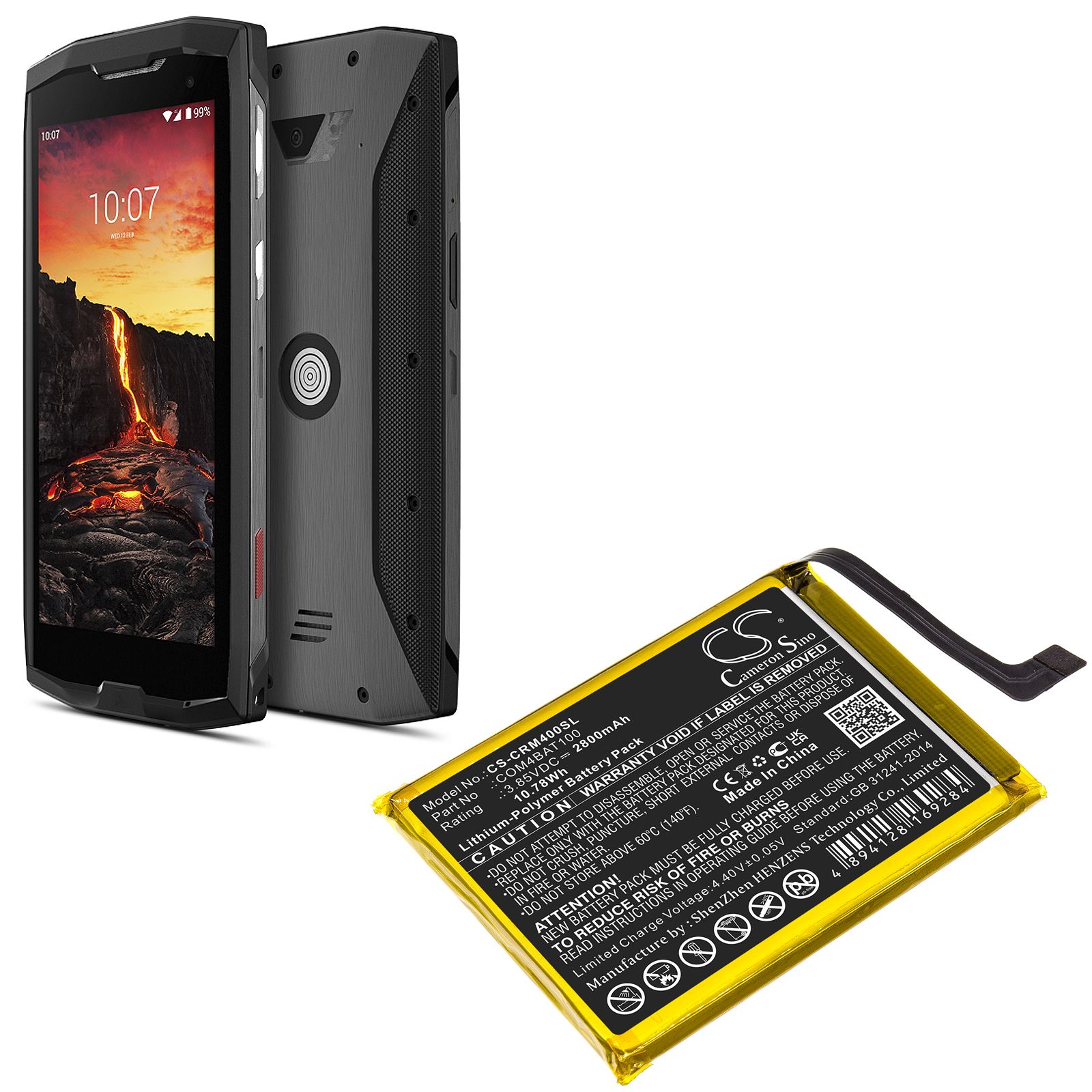 Li-ion Battery fits Crosscall, Core M4, Core M4 Go 3.85V, 2800mAh Mobile & SmartPhone Cameron Sino Technology Limited