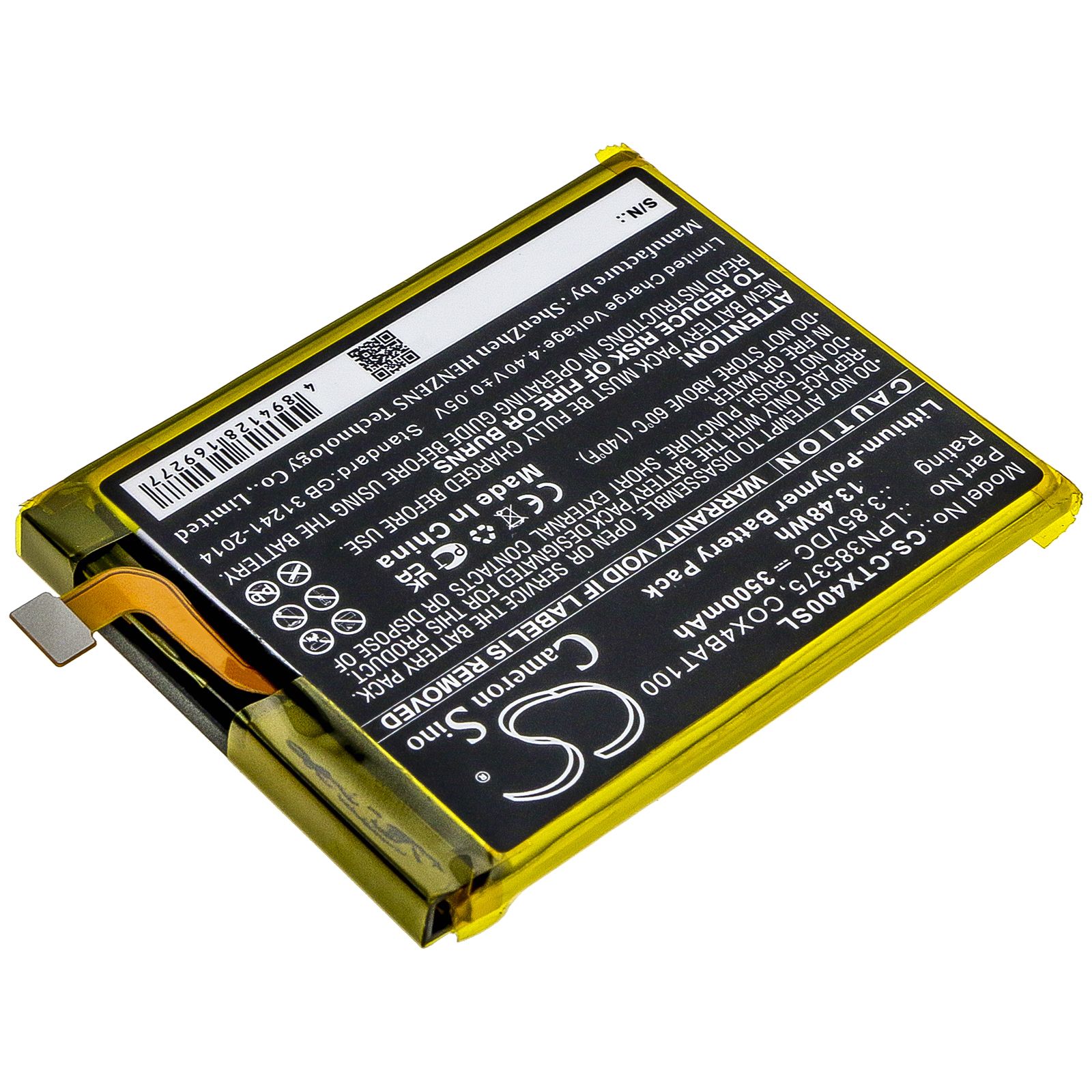 Li-ion Battery fits Crosscall, Core X4 3.85V, 3500mAh Mobile & SmartPhone Cameron Sino Technology Limited