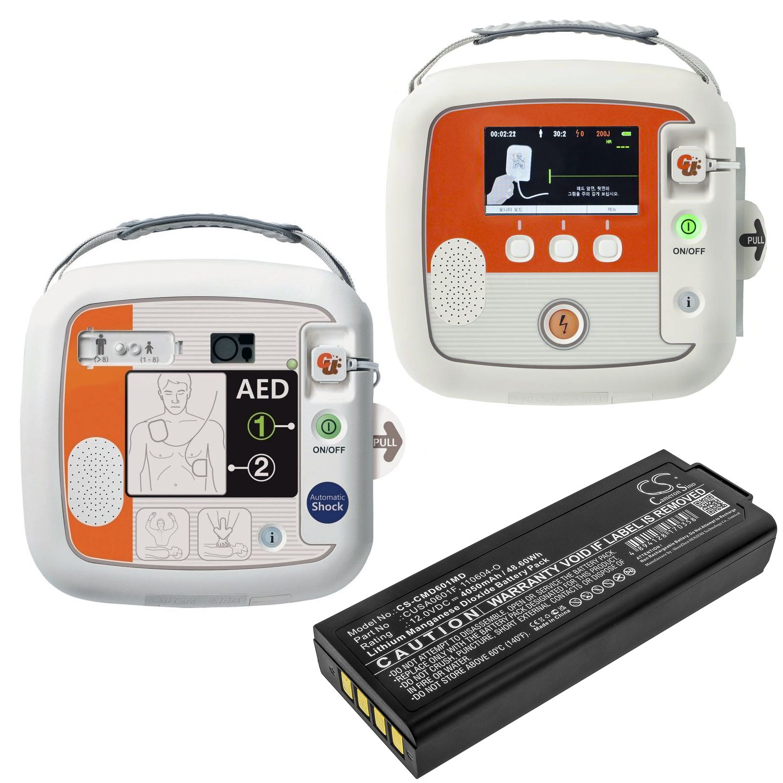 Li-ion Battery fits Cu Medical, Defibrillator I-pad, Ipad Sp1, I-pad Sp1 Defibrillator 12.0V, 4050mAh Medical Cameron Sino Technology Limited