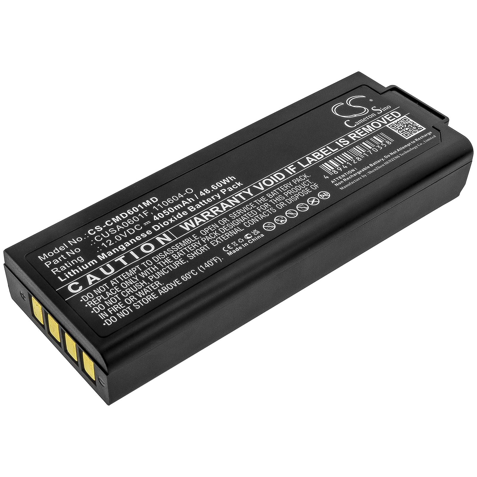 Li-ion Battery fits Cu Medical, Defibrillator I-pad, Ipad Sp1, I-pad Sp1 Defibrillator 12.0V, 4050mAh Medical Cameron Sino Technology Limited