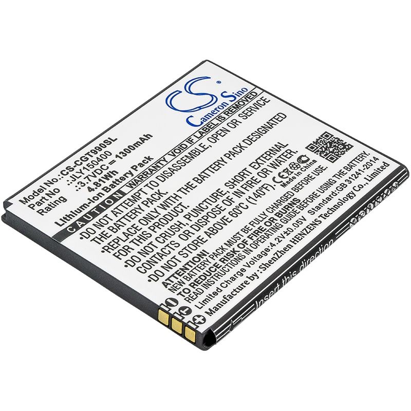 Li-ion Battery fits Cubot, gt99, p5 3.7V, 1300mAh Mobile & SmartPhone Cameron Sino Technology Limited