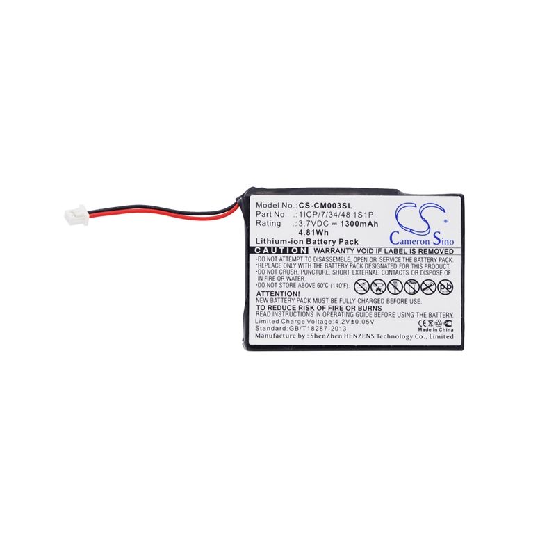 Li-ion Battery fits Custom Battery Pack, 1icp/7/34/48 1s1p 3.7V, 1300mAh Battery Pack Cameron Sino Technology Limited