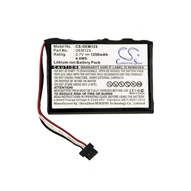 Li-ion Battery fits Custom Battery Packs, Cs-oem123 3.7V, 1250mAh OEM/ODM Cameron Sino Technology Limited
