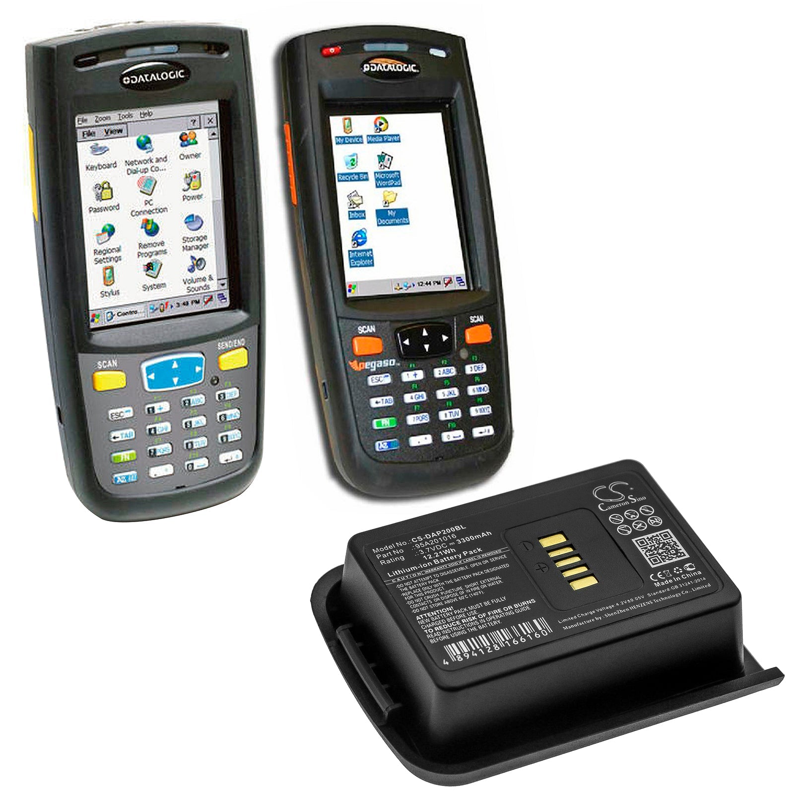Li-ion Battery fits Datalogic, 950401003, P20, P20-1001 3.7V, 3300mAh Barcode Scanner Cameron Sino Technology Limited