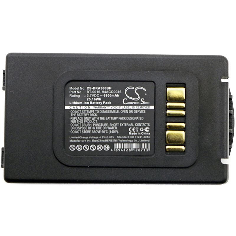 Li-ion Battery Fits Datalogic, Skorpio X3, Skorpio X4 3.7v, 6800mah Barcode Scanner Cameron Sino Technology Limited
