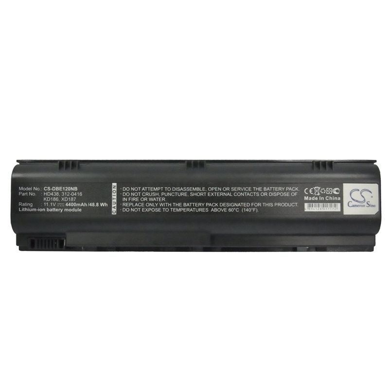 Li-ion Battery fits Dell, inspiron 1300, inspiron B120, inspiron B130 11.1V, 4400mAh Notebook & Laptop Cameron Sino Technology Limited