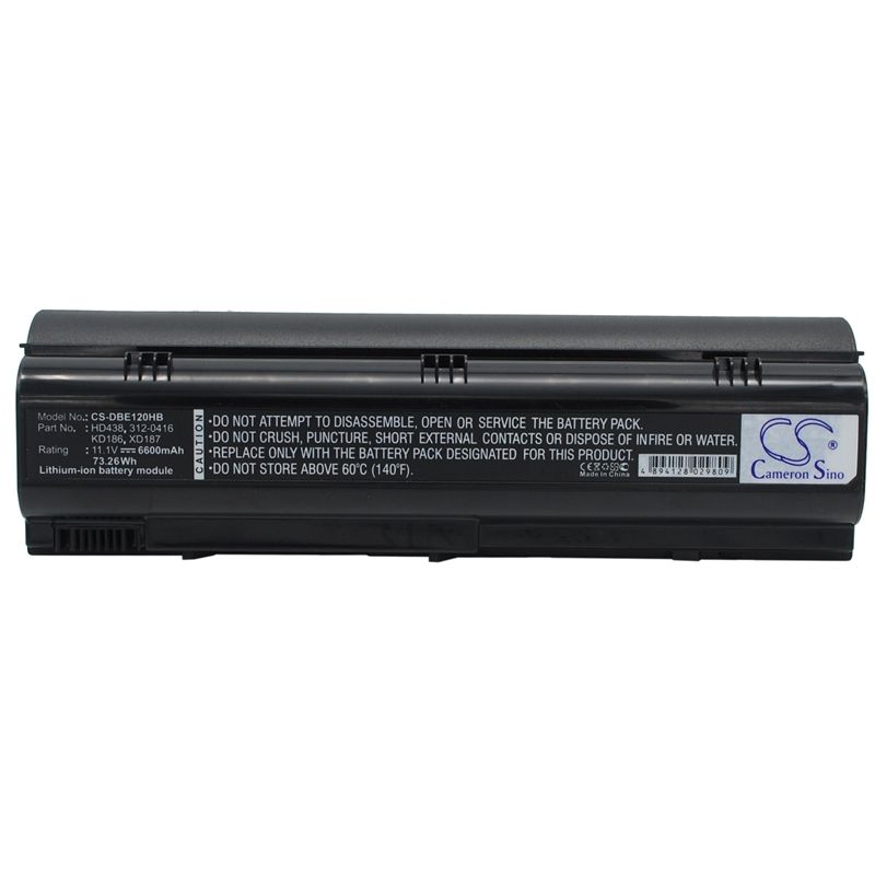 Li-ion Battery fits Dell, inspiron 1300, inspiron B120, inspiron B130 11.1V, 6600mAh Notebook & Laptop Cameron Sino Technology Limited