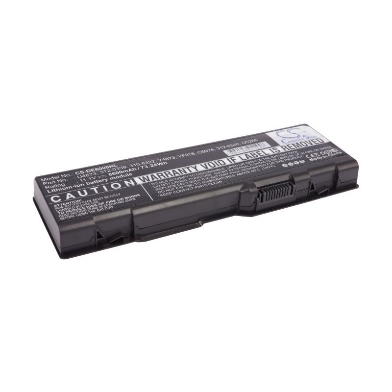 Li-ion Battery Fits Dell, Inspiron 6000, Inspiron 9200, Inspiron 9300 11.1v, 6600mah Notebook & Laptop Cameron Sino Technology Limited