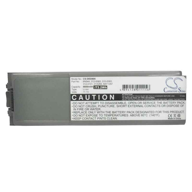 Li-ion Battery Fits Dell, Inspiron 8500, Inspiron 8600, Latitude D800 11.4v, 6600mah Computer Cameron Sino Technology Limited