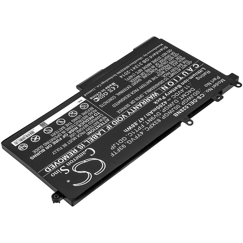 Li-ion Battery fits Dell, Latitude 12 5290, Latitude 5280 11.4V, 4200mAh Notebook & Laptop Cameron Sino Technology Limited
