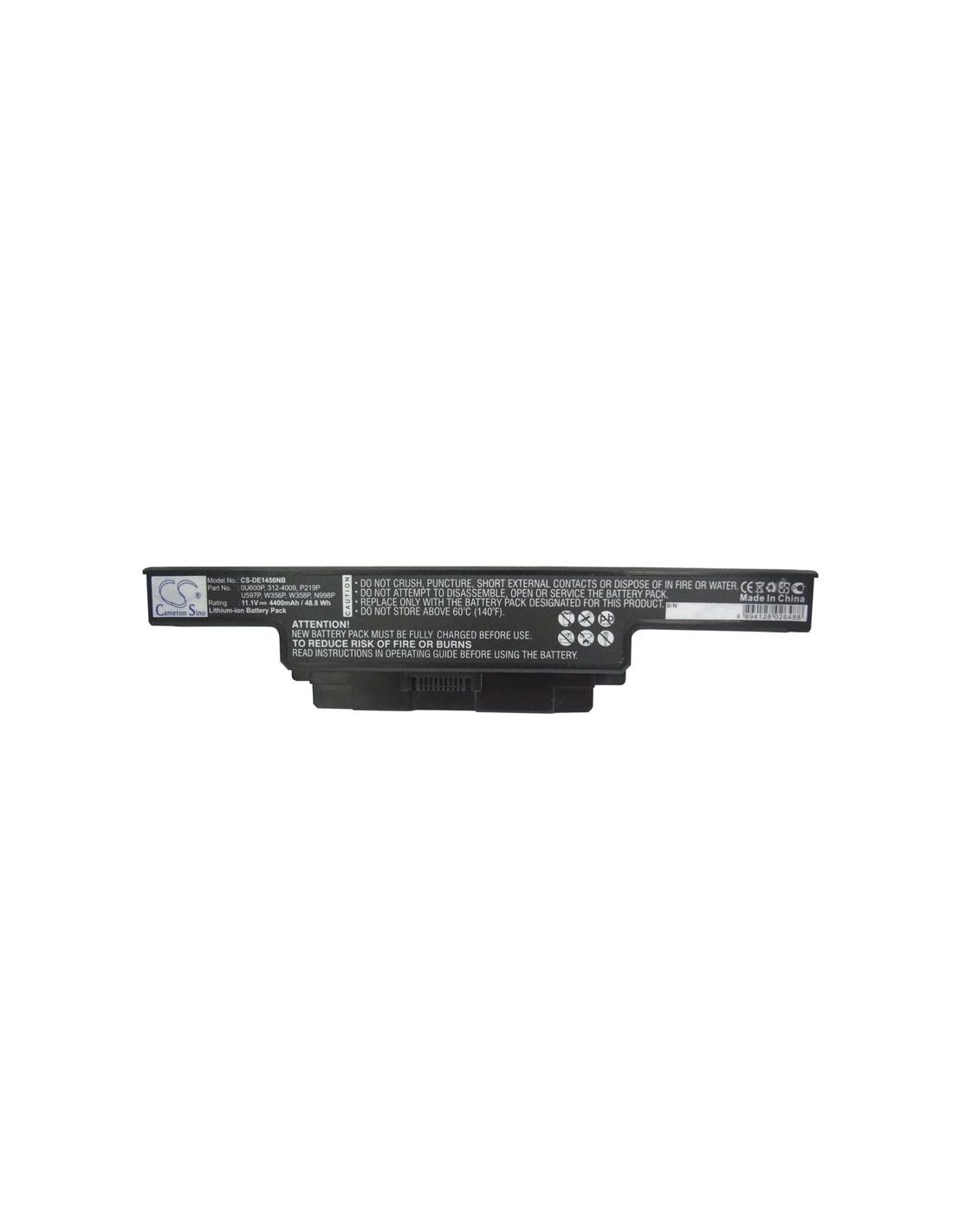 Li-ion Battery fits Dell, studio 1450, studio 1457, studio 1458 11.1V, 4400mAh Notebook & Laptop Cameron Sino Technology Limited