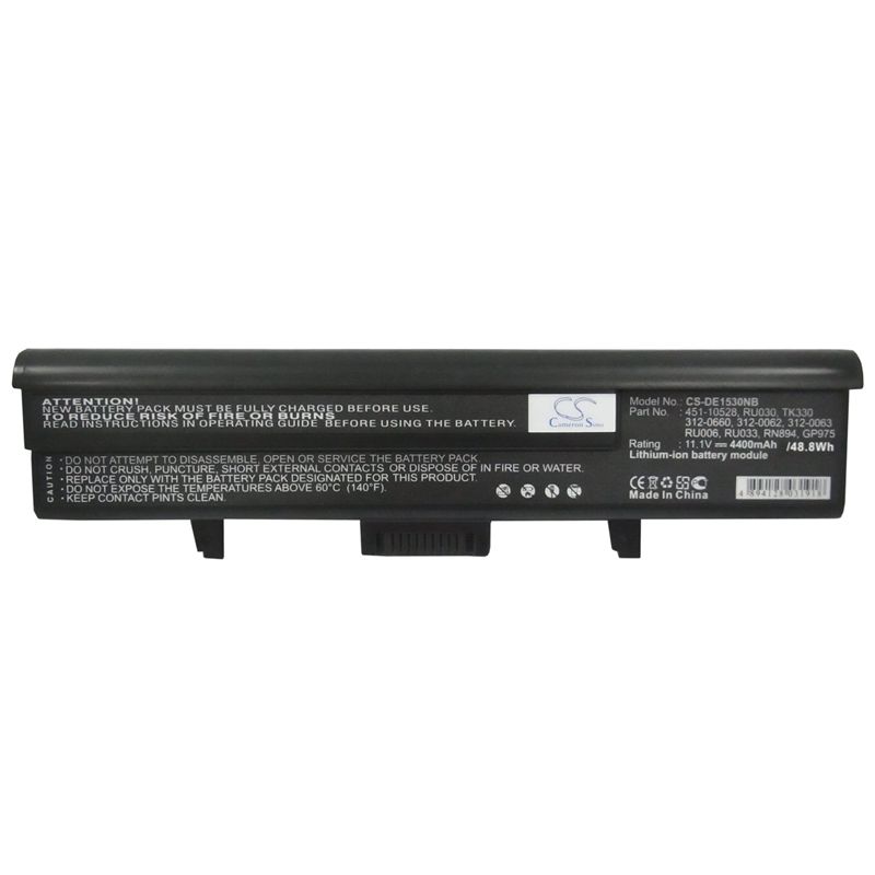 Li-ion Battery Fits Dell, Xps M1500, Xps M1530 11.1v, 4400mah Notebook & Laptop Cameron Sino Technology Limited