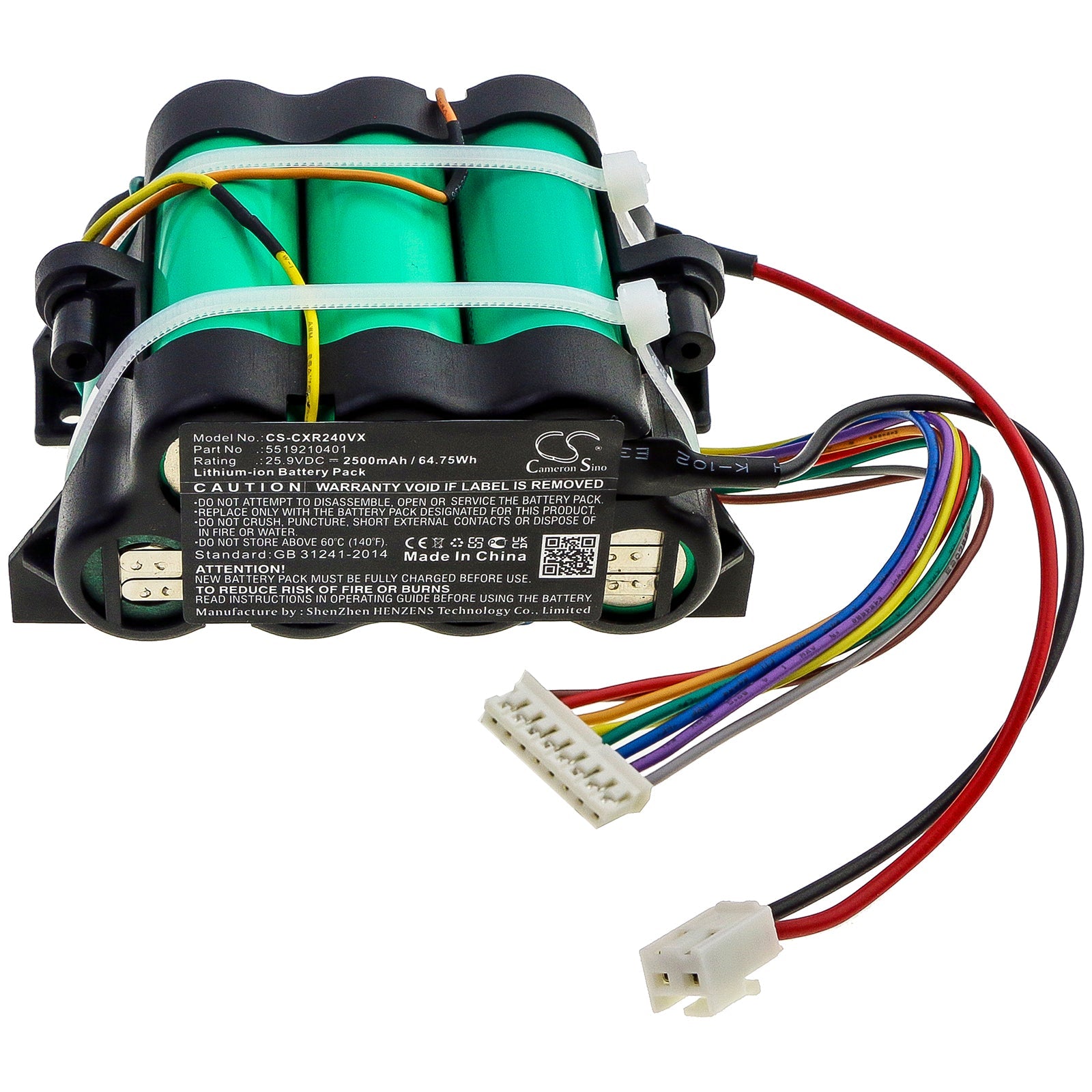 Li-ion Battery fits Delonghi, Colombina Xlr24li, Colombina Xlr24li.bl 25.9V, 2500mAh Vacuum Cameron Sino Technology Limited