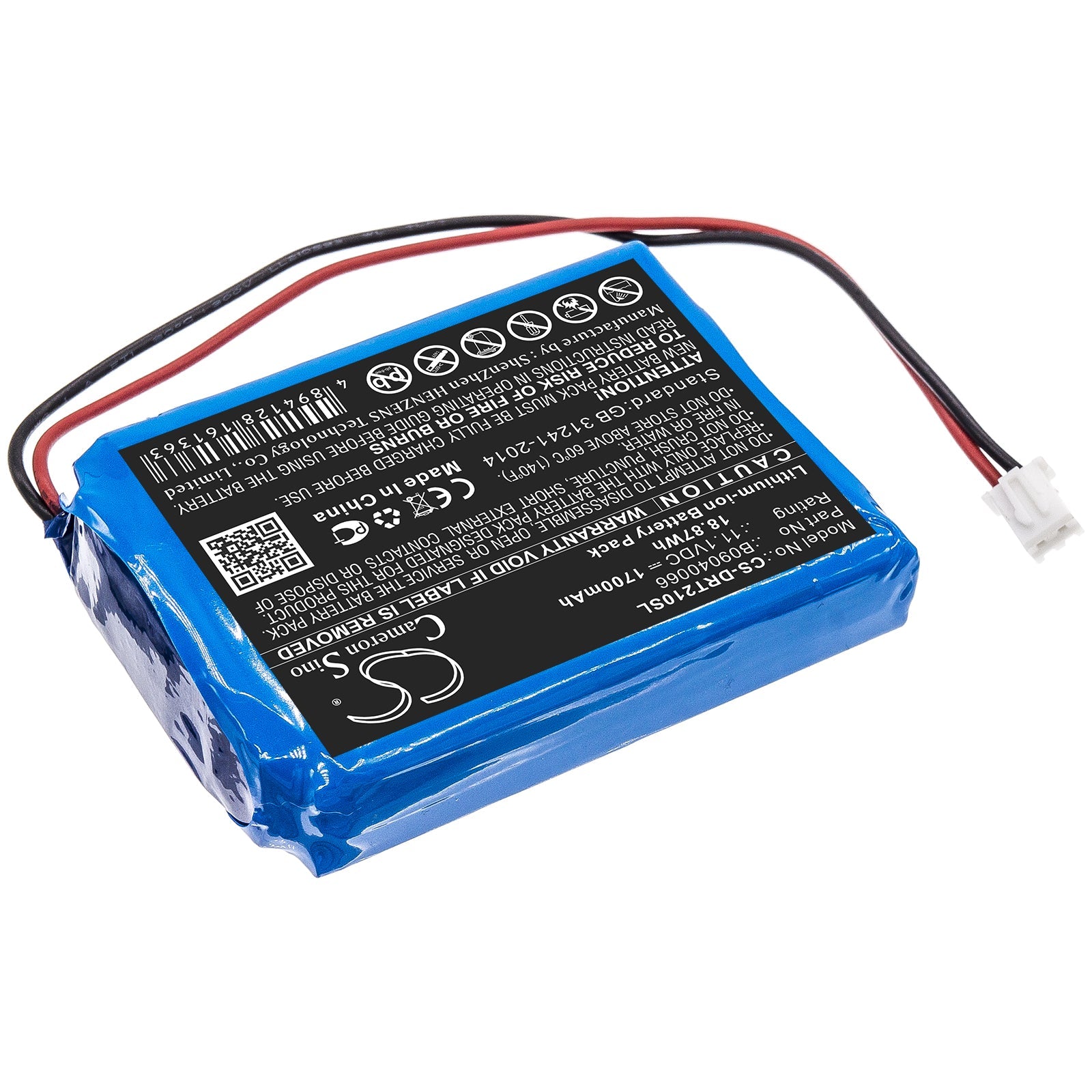 Li-ion Battery fits Deviser, B09040066 11.1V, 1700mAh Equipment & Survey & Test Cameron Sino Technology Limited