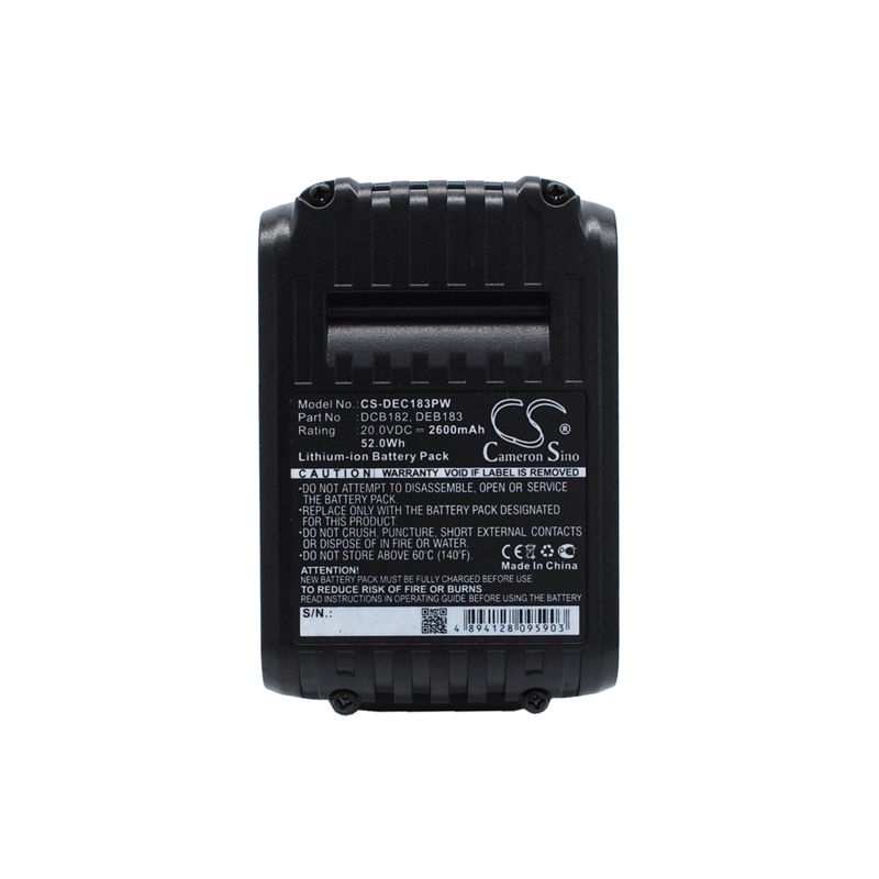 Li-ion Battery Fits Dewalt, Dcd740, Dcd740b, Dcd780 20.0v, 2600mah Power Tools Cameron Sino Technology Limited