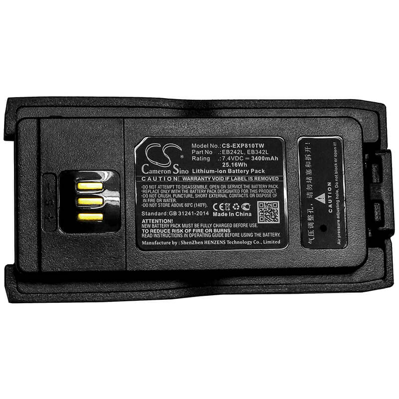 Li-ion Battery fits Diquea, Ep8000, Ep8100 7.4V, 3400mAh Two-Way Radio Cameron Sino Technology Limited