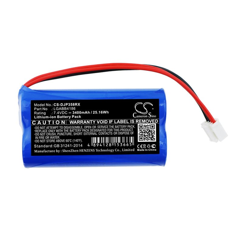 Li-ion Battery fits Dji, Gl358wb, Phantom 3 4k, Phantom 3 Standard 7.4V, 3400mAh Remote Controller Cameron Sino Technology Limited