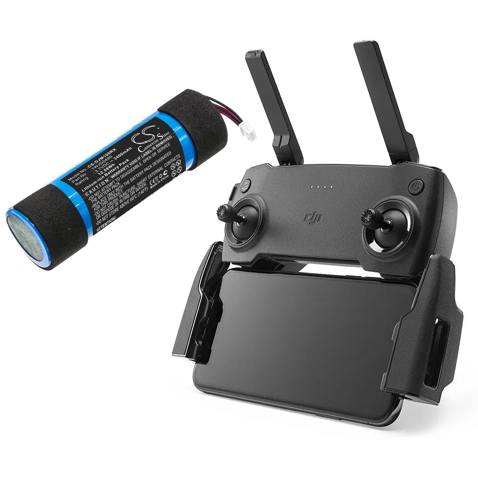 Li-ion Battery fits Dji, Mavic Mini Controller 3.7V, 3400mAh Remote Controller Cameron Sino Technology Limited