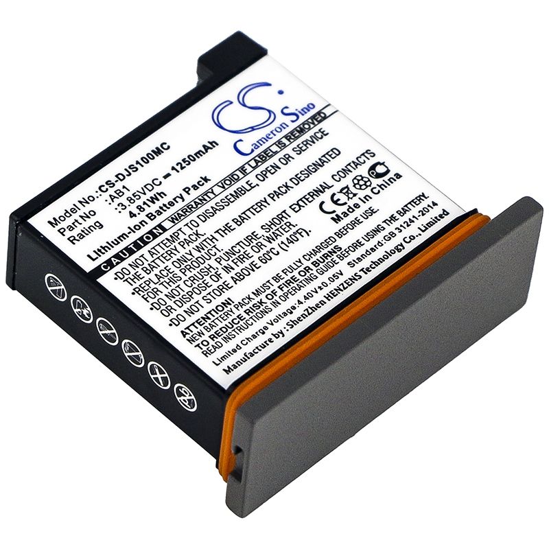 Li-ion Battery fits Dji, Osmo Action 3.85V, 1250mAh Camera Cameron Sino Technology Limited