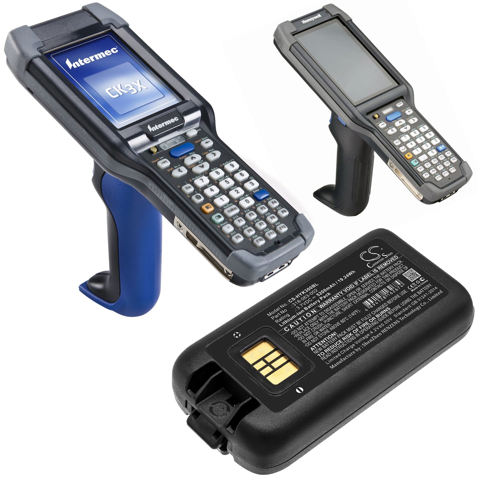 Li-ion Battery fits Dolphin, Ck65, Honeywell 3.7V, 5200mAh Barcode Scanner Cameron Sino Technology Limited