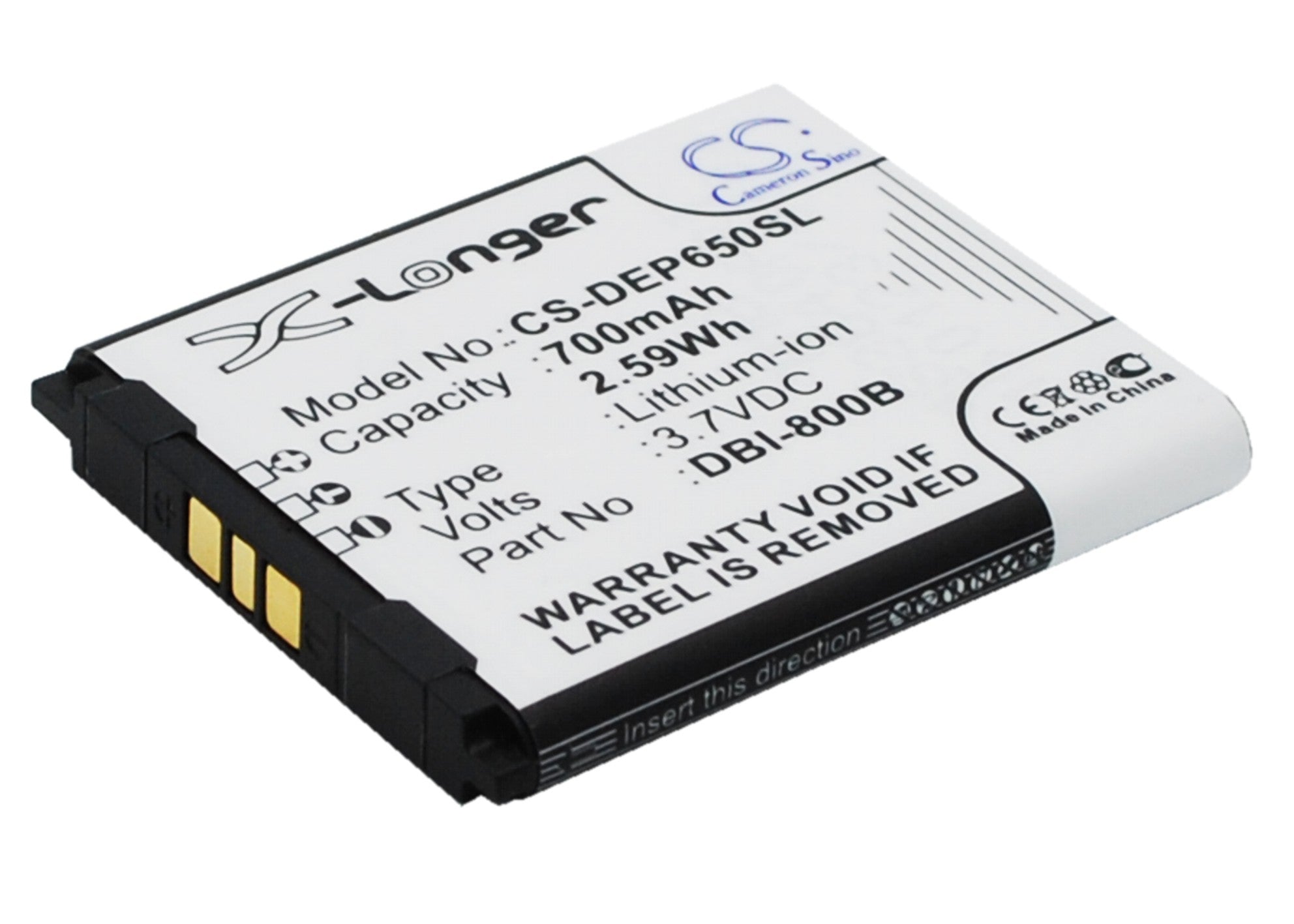 Li-ion Battery fits Doro, Liberto 650, Secure 580 3.7V, 700mAh Mobile & SmartPhone Cameron Sino Technology Limited