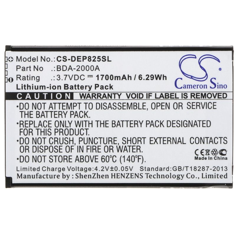Li-ion Battery Fits Doro,8030,8031, Liberto 8030 3.7v, 1700mah Mobile & SmartPhone Cameron Sino Technology Limited