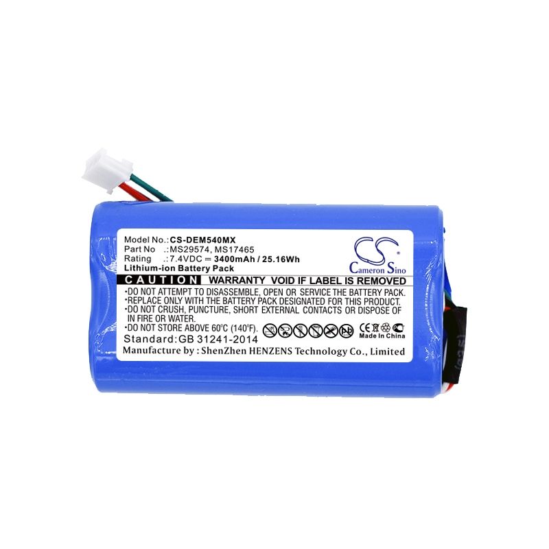 Li-ion Battery fits Drager, Infinity M540, Infinity M540 Monitor, Infinty Monitor M450 7.4V, 3400mAh Medical Cameron Sino Technology Limited