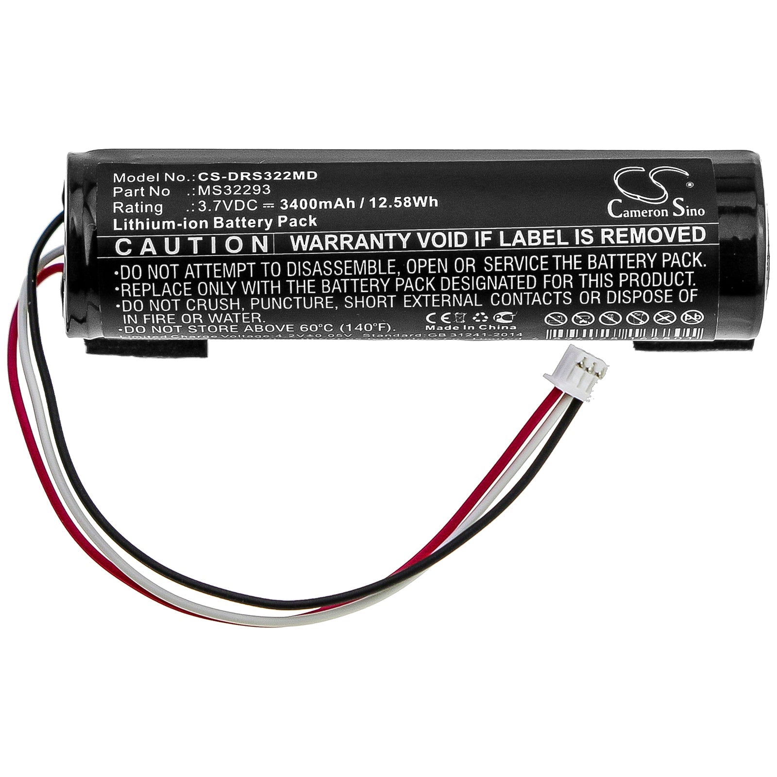 Li-ion Battery fits Drager, Tofscan Monitor, Tofscan Nmt Monito 3.7V, 3400mAh Medical Cameron Sino Technology Limited
