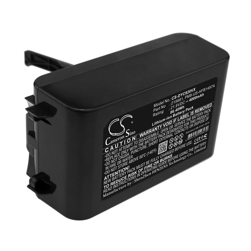 Li-ion Battery Fits Dyson, Sv10, V8 21.6v, 4000mah Vacuum Cameron Sino Technology Limited
