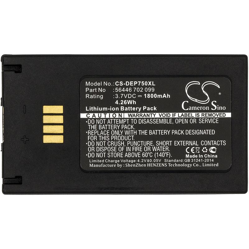 Li-ion Battery Fits Easypack, Ezpack Xl, Poliflex 750, Spare 3.7v, 1800mah Barcode Scanner Cameron Sino Technology Limited
