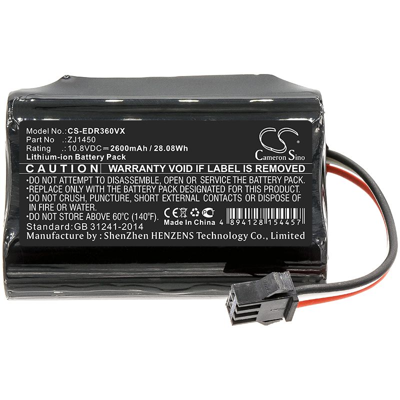 Li-ion Battery fits Ecovacs, D36a, D36b 10.8V, 2600mAh Vacuum Cameron Sino Technology Limited