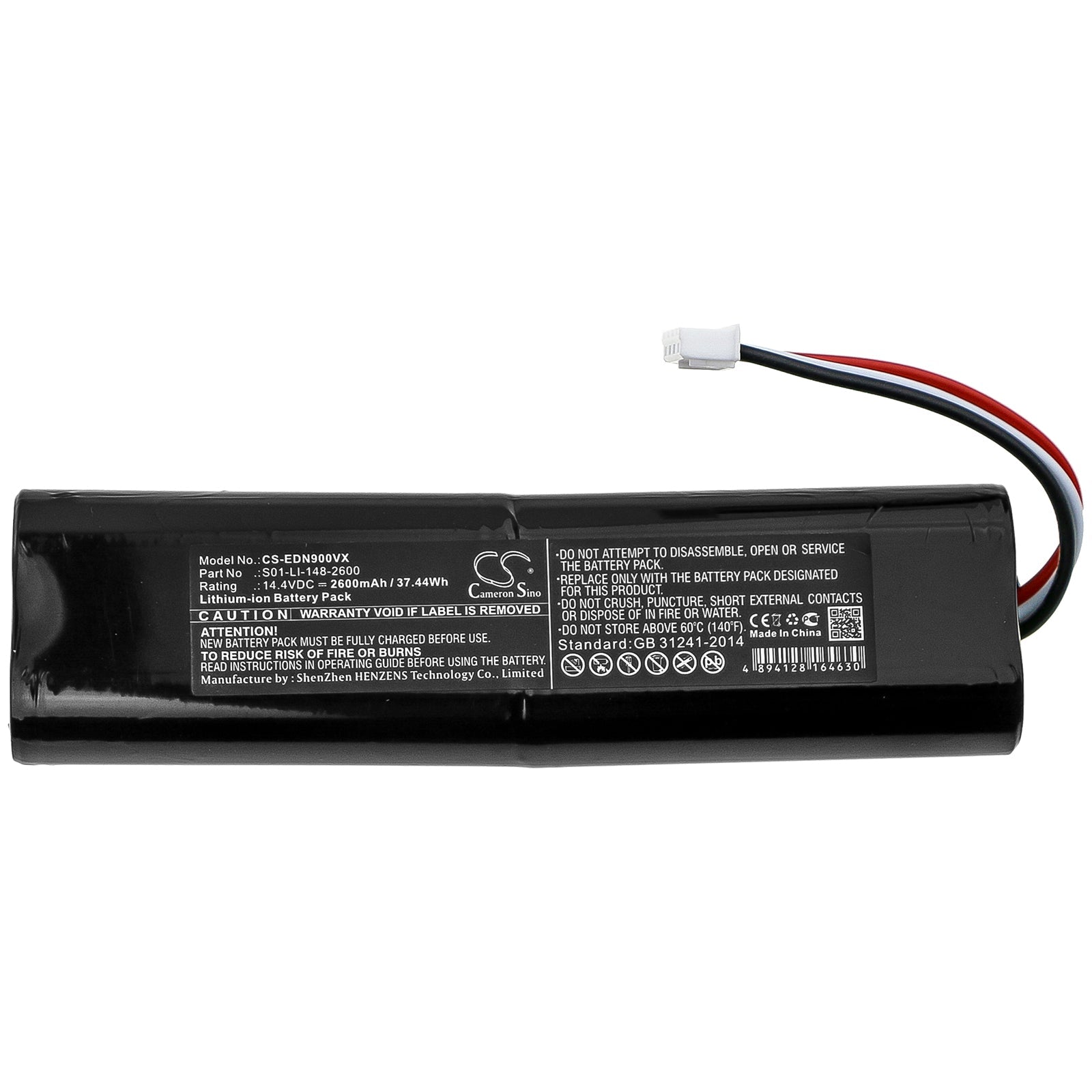 Li-ion Battery fits Ecovacs, Deebot Ozmo 900, Deebot Ozmo 901 14.4V, 2600mAh Vacuum Cameron Sino Technology Limited