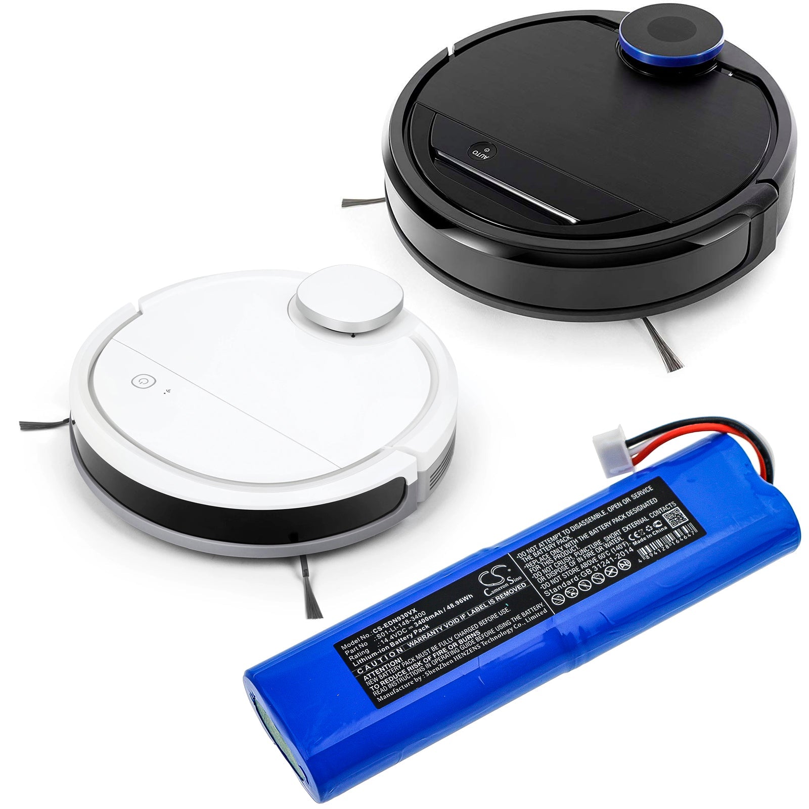 Li-ion Battery fits Ecovacs, Deebot Ozmo 900, Deebot Ozmo 901 14.4V, 3400mAh Vacuum Cameron Sino Technology Limited