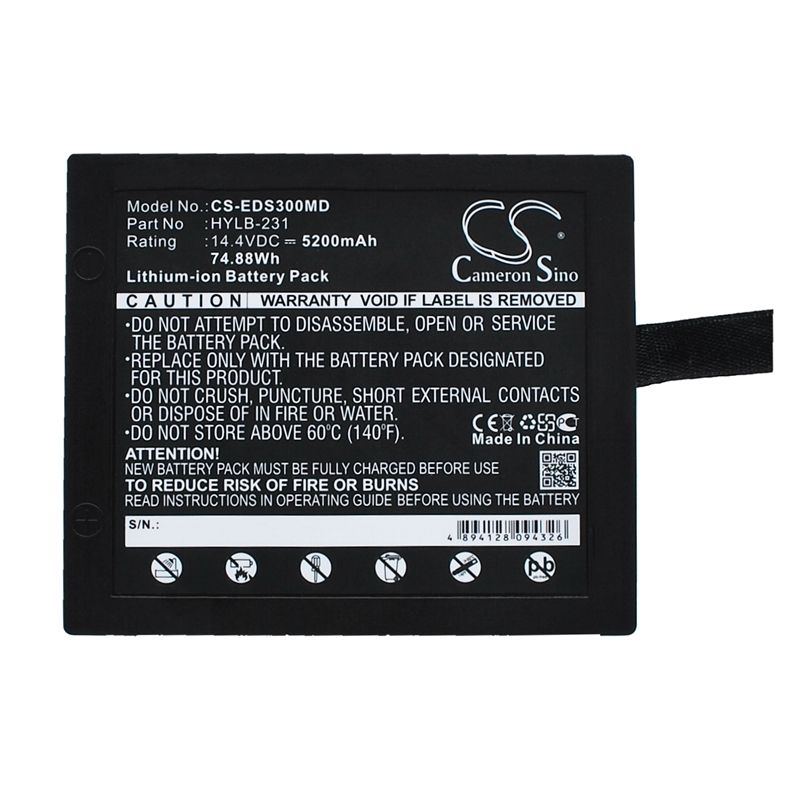Li-ion Battery fits Edan, Se3, Se-3, 14.4V, 5200mAh Medical Cameron Sino Technology Limited