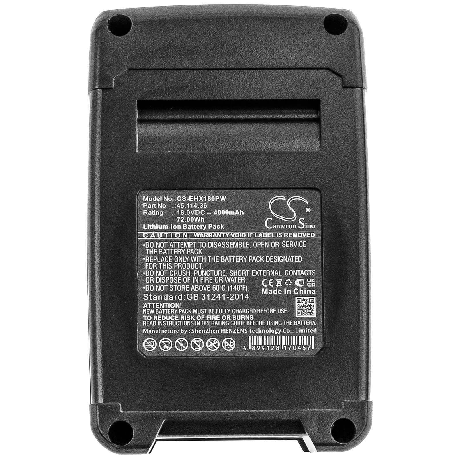 Li-ion Battery fits Einhell, 4118907, Ge-cg 18 Li Solo, Ge-ch 1846 Li Solo 18.0V, 4000mAh Power Tools Cameron Sino Technology Limited