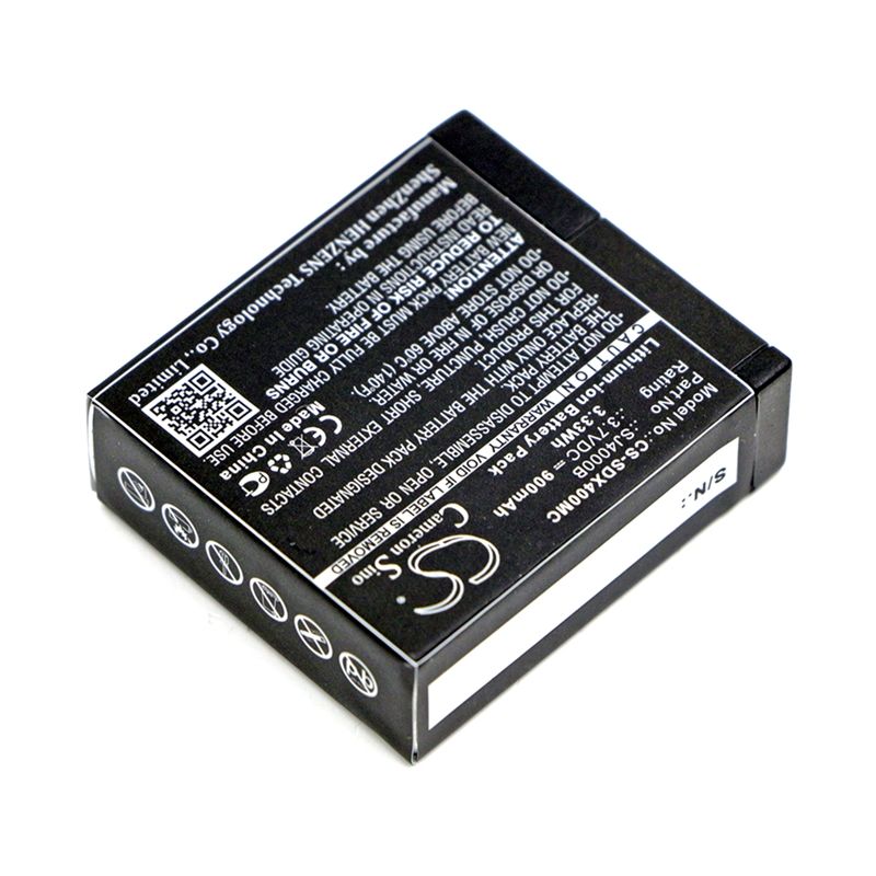 Li-ion Battery fits Eken, H8, H8 Pro, H8r 3.7V, 900mAh Camera Cameron Sino Technology Limited
