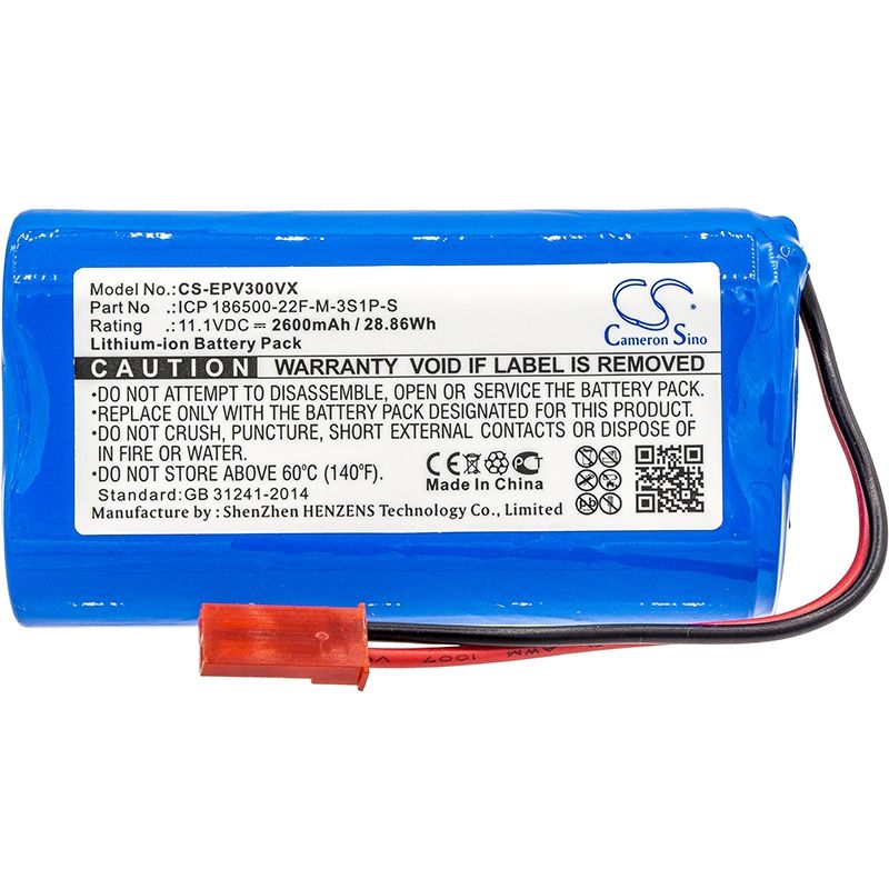 Li-ion Battery Fits Electropan, Ilive V3s, Ilive V3s Pro, Ilive V5 11.1v, 2600mah Vacuum Cameron Sino Technology Limited