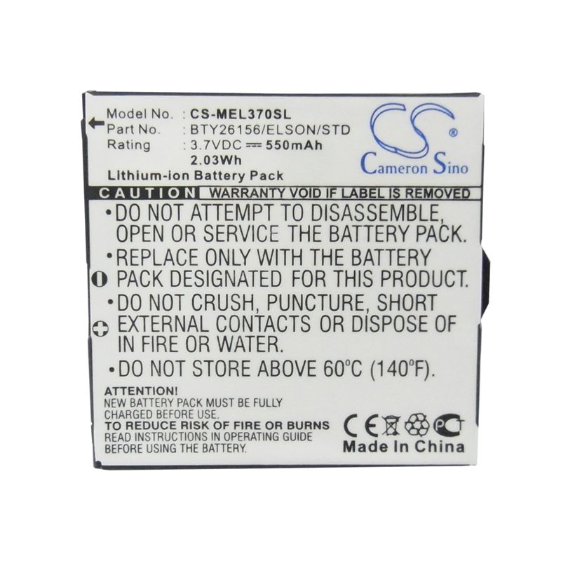 Li-ion Battery fits Elson, el370, mobilfunk, mobistel kat 3.7V, 550mAh Mobile & SmartPhone Cameron Sino Technology Limited
