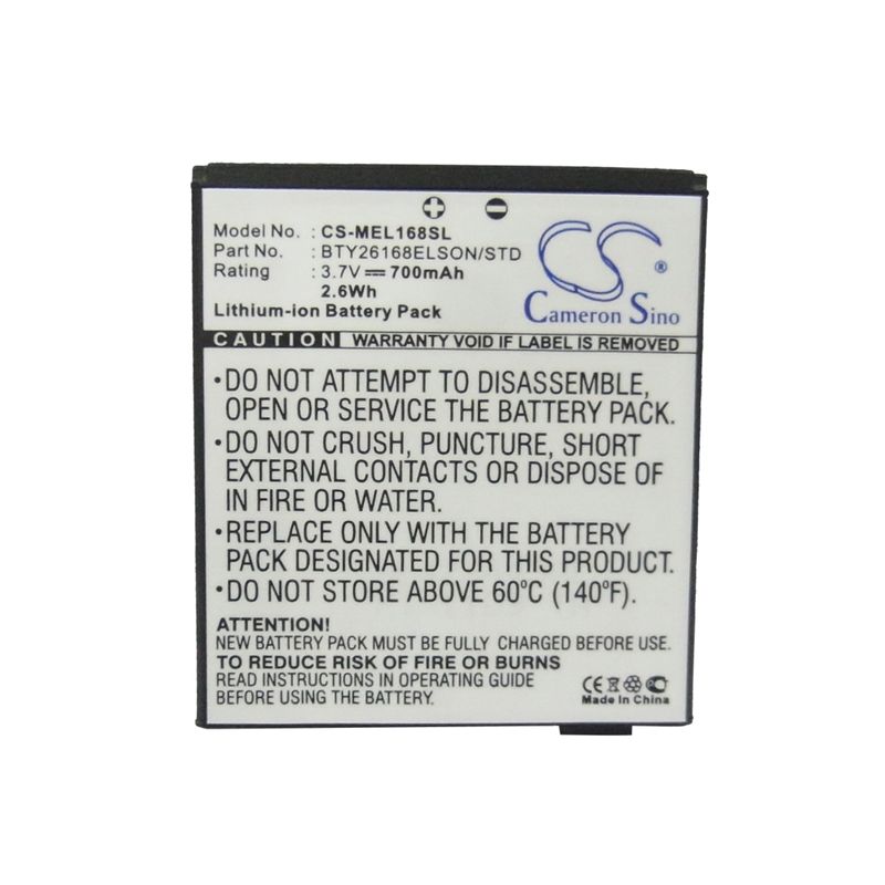 Li-ion Battery fits Elson, es1, emporia, elson es1 3.7V, 700mAh Communications Cameron Sino Technology Limited (Suspended)