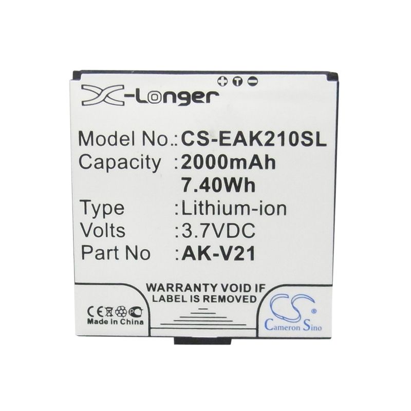 Li-ion Battery fits Emporia, ak-v21, talk, talk comfort v20 3.7V, 2000mAh Communications Cameron Sino Technology Limited (Suspended)
