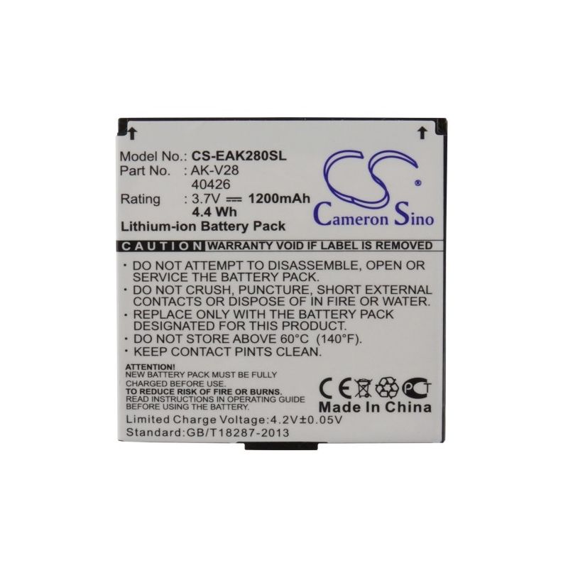 Li-ion Battery fits Emporia, ak-v28, ak-v29, talk plus 3.7V, 1200mAh Mobile & SmartPhone Cameron Sino Technology Limited