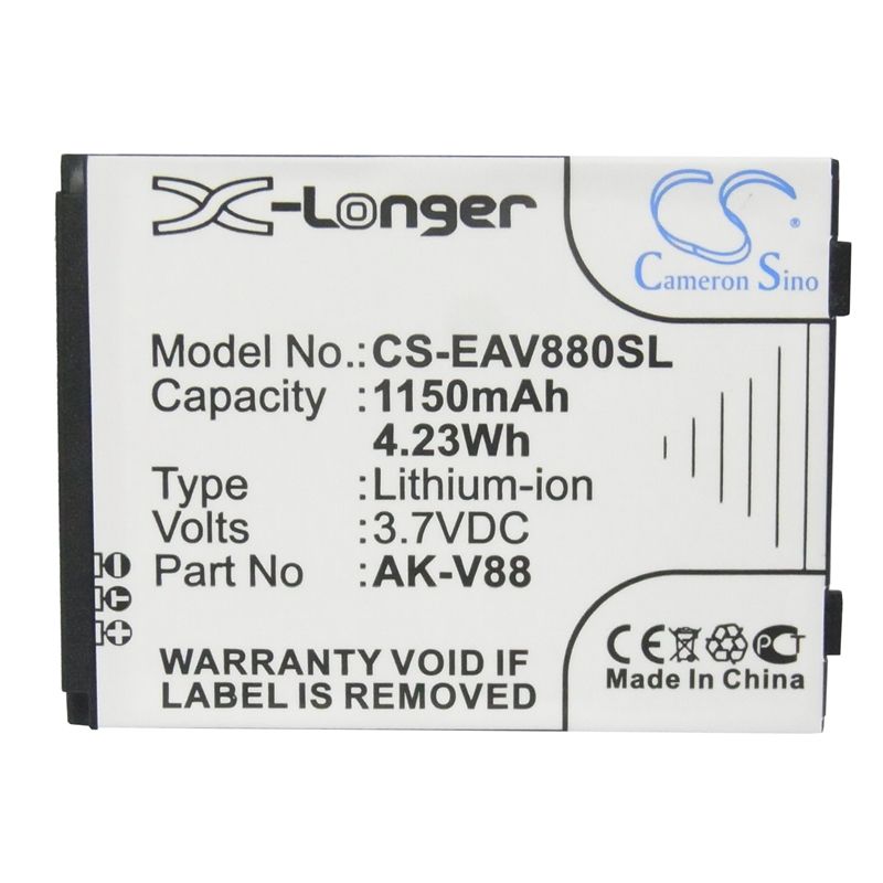 Li-ion Battery fits Emporia, connect, v88, v88_001 3.7V, 1150mAh Mobile & SmartPhone Cameron Sino Technology Limited