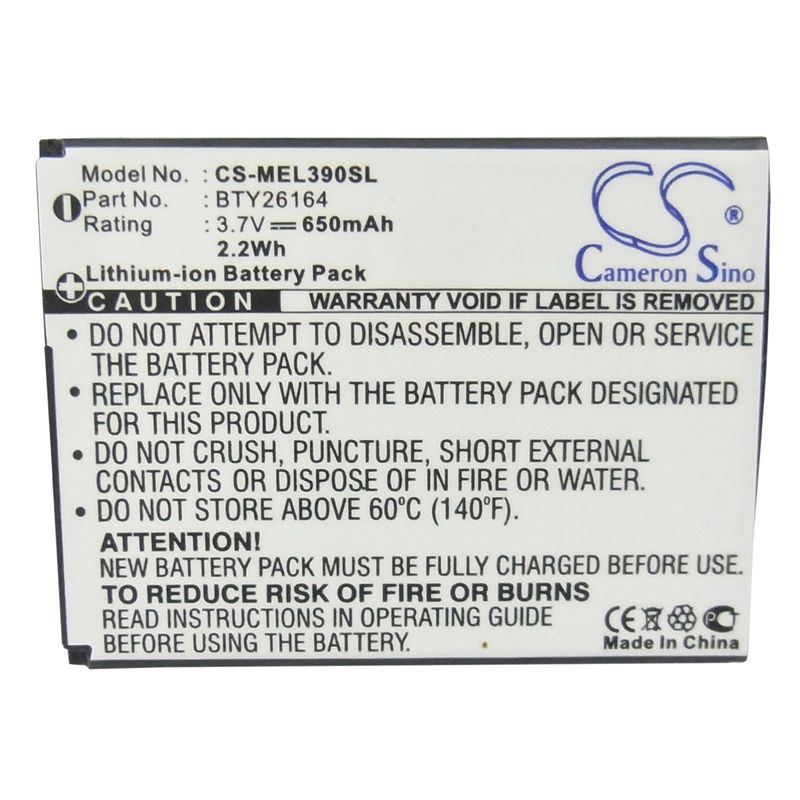 Li-ion Battery fits Emporia, elson el390, mobistel el390, mobistel 3.7V, 650mAh Communications Cameron Sino Technology Limited (Suspended)