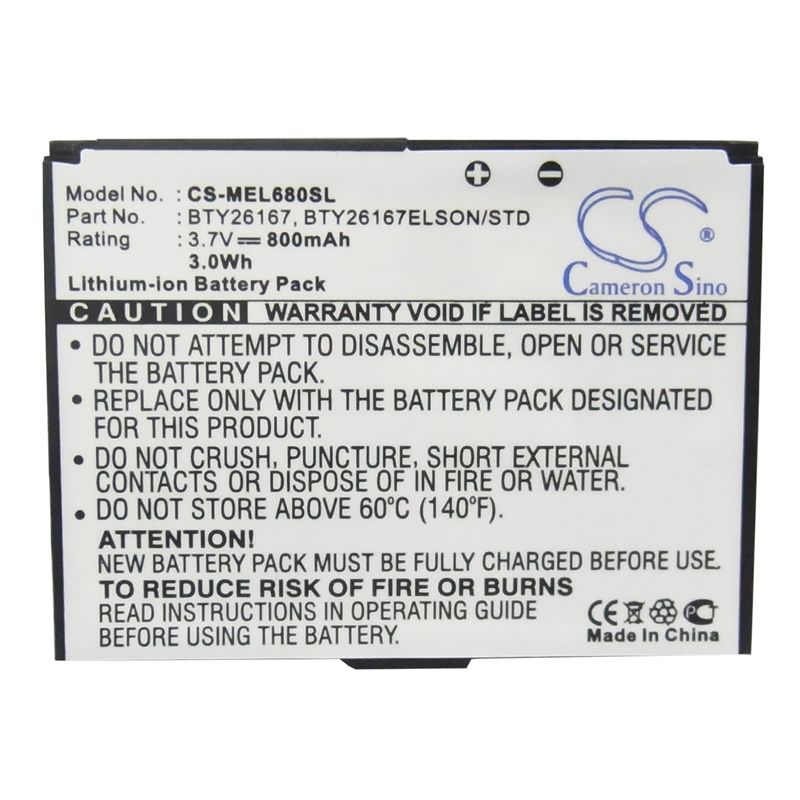 Li-ion Battery fits Emporia, elson el680, mobistel el680, mobistel 3.7V, 800mAh Mobile & SmartPhone Cameron Sino Technology Limited